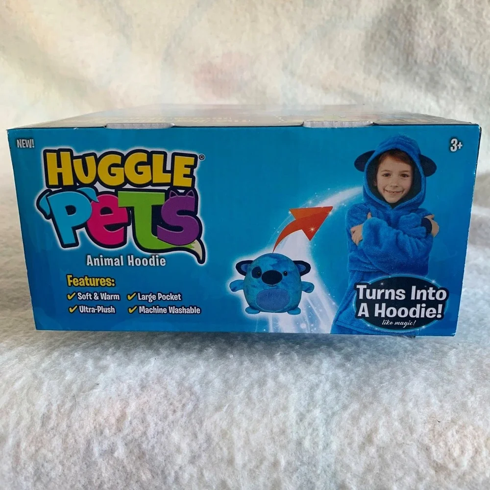 NWT Huggle Pets Kids Plush Animal Hoodie Snuggly Puppy One Size Ages 3-11 - Picture 5 of 5